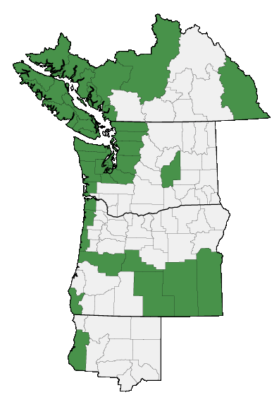 Map of where plant is found