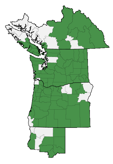 Map of where plant is found