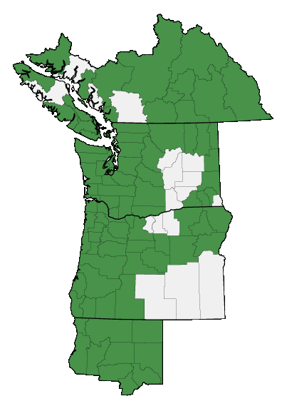 Map of where plant is found