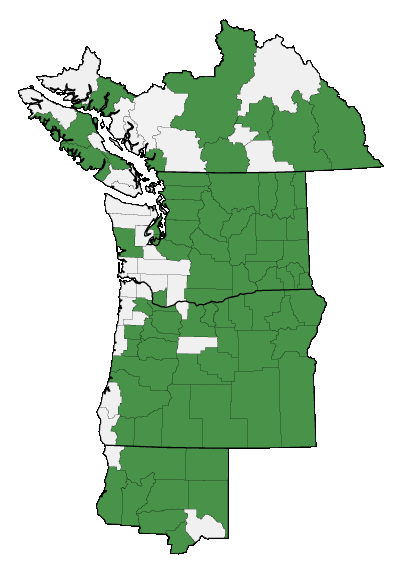 Map of where plant is found