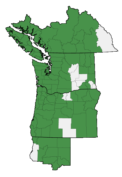 Map of where plant is found