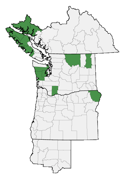 Map of where plant is found