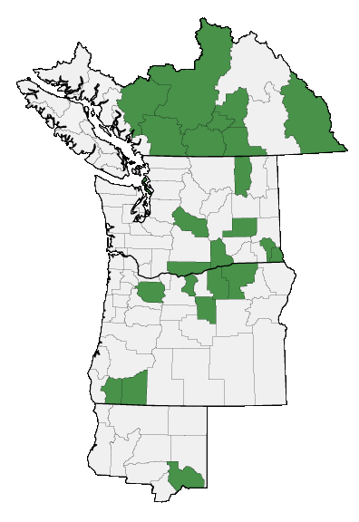 Map of where plant is found