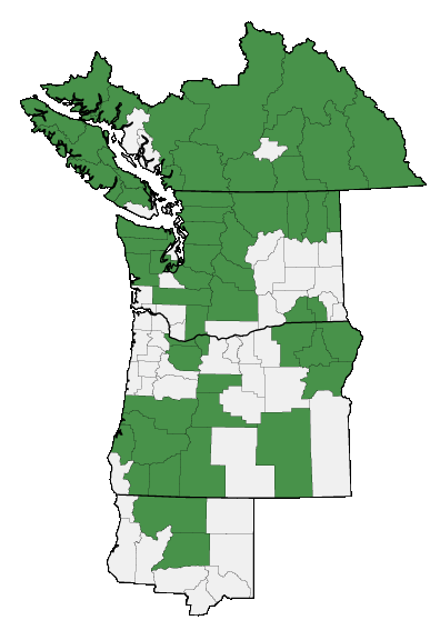 Map of where plant is found