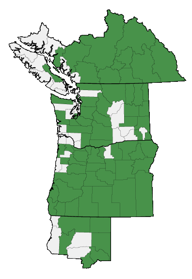 Map of where plant is found