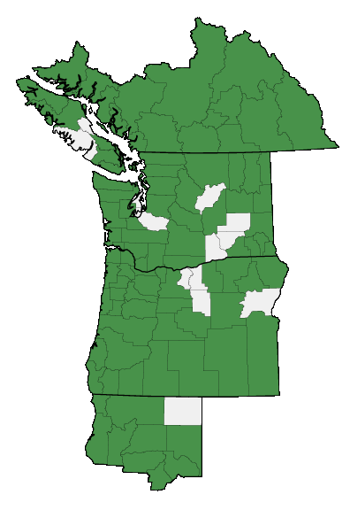 Map of where plant is found