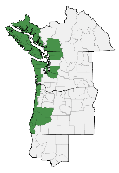 Map of where plant is found