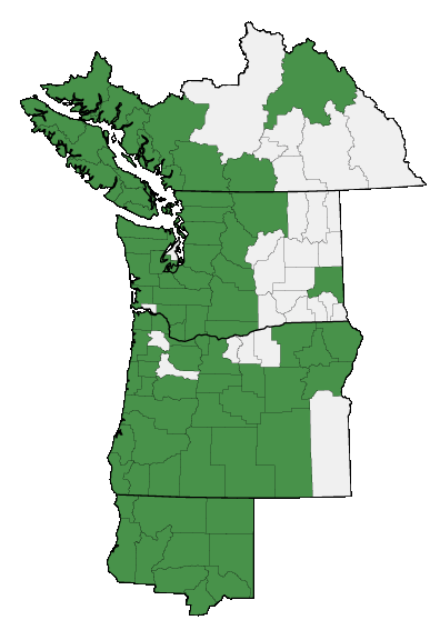 Map of where plant is found