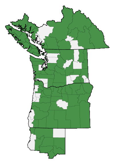 Map of where plant is found