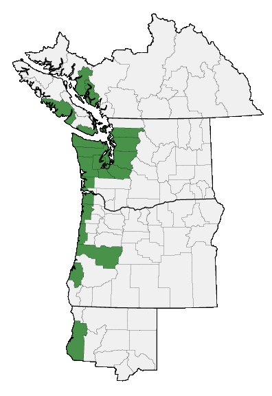 Map of where plant is found