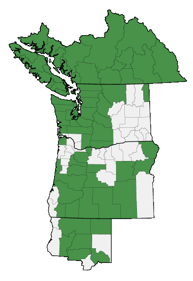 Map of where plant is found