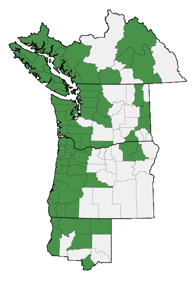 Map of where plant is found