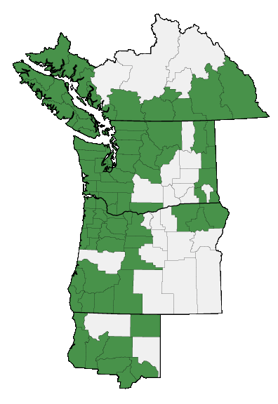 Map of where plant is found