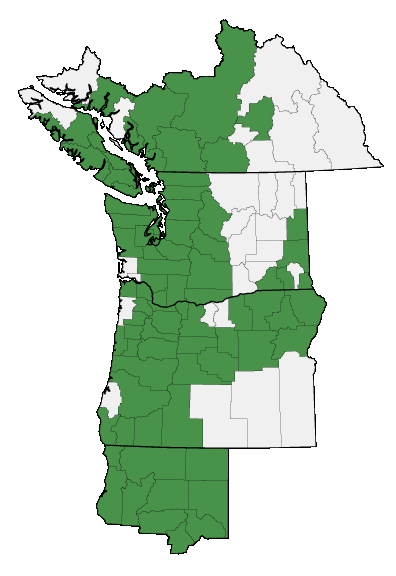 Map of where plant is found