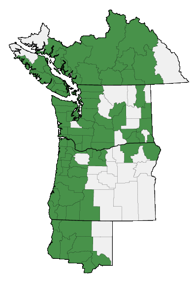 Map of where plant is found