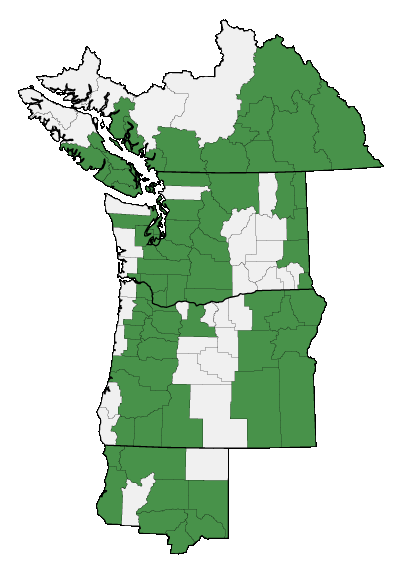 Map of where plant is found
