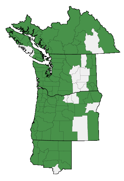 Map of where plant is found