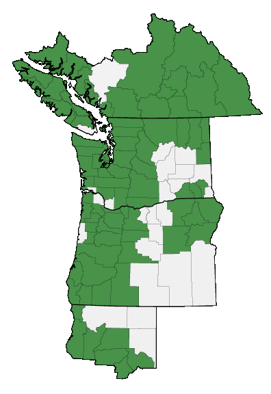 Map of where plant is found