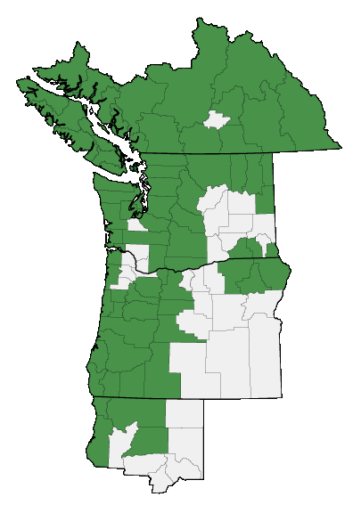 Map of where plant is found