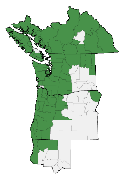 Map of where plant is found