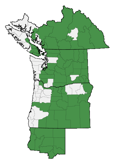 Map of where plant is found