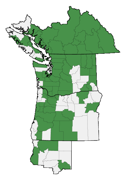 Map of where plant is found