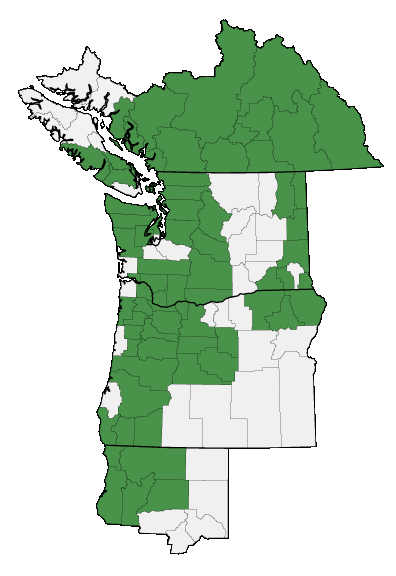 Map of where plant is found