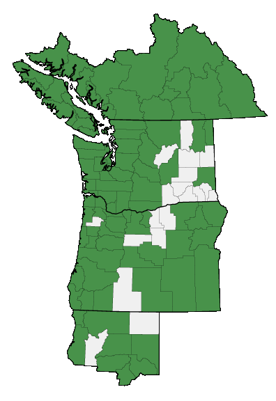 Map of where plant is found