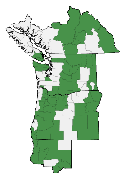 Map of where plant is found