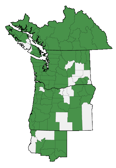 Map of where plant is found