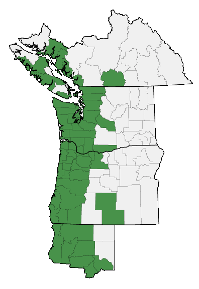 Map of where plant is found