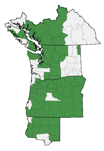 Map of where plant is found