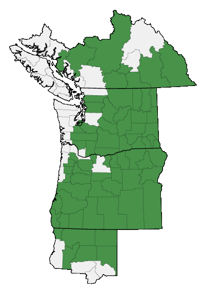 Map of where plant is found