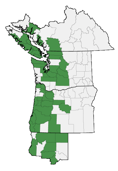 Map of where plant is found