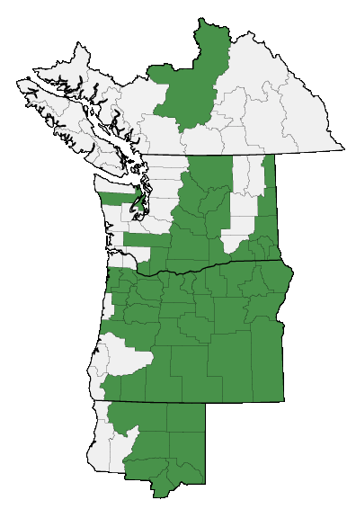 Map of where plant is found