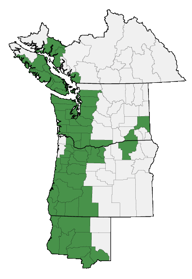 Map of where plant is found