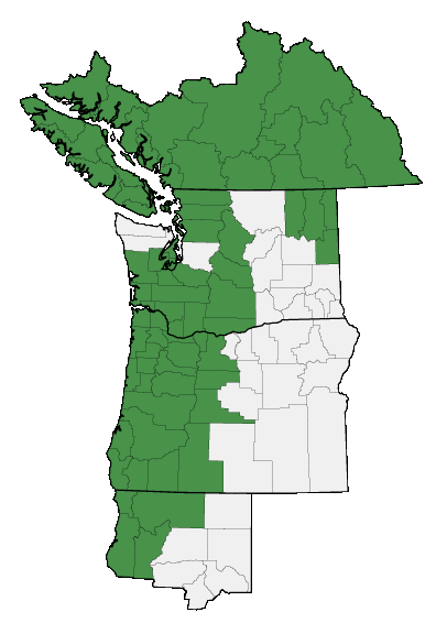 Map of where plant is found