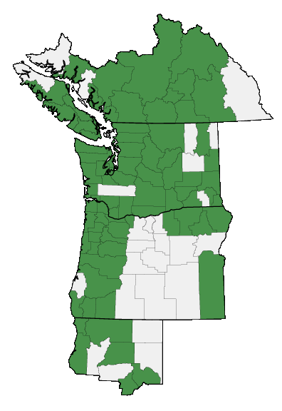 Map of where plant is found