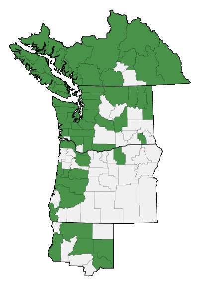 Map of where plant is found
