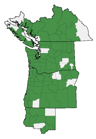 Map of where plant is found