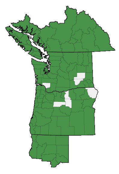 Map of where plant is found