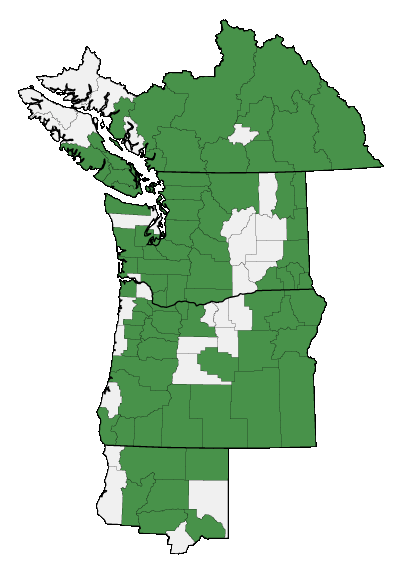 Map of where plant is found