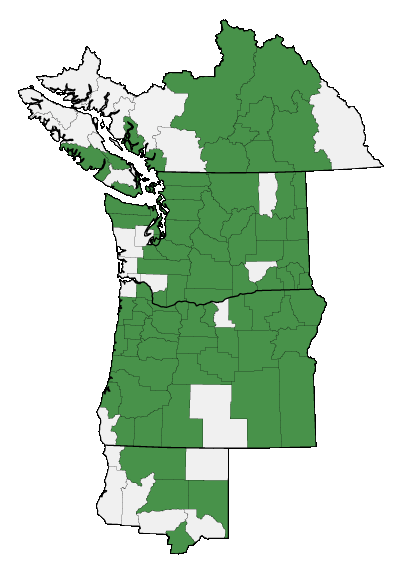 Map of where plant is found
