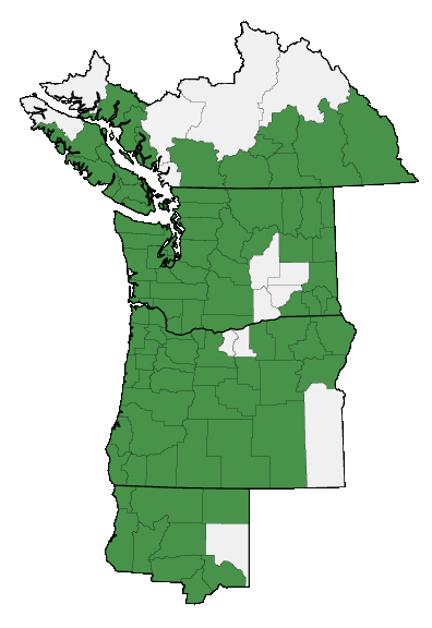 Map of where plant is found