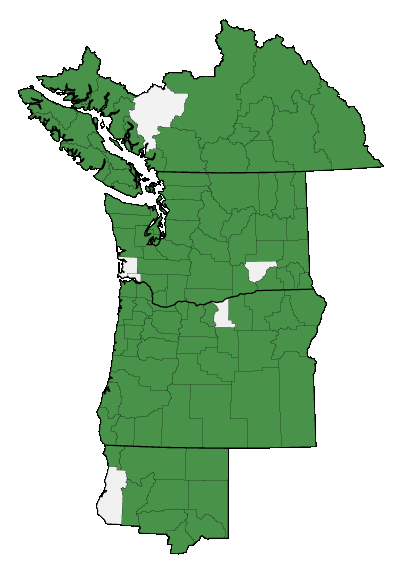 Map of where plant is found