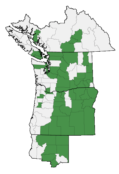 Map of where plant is found