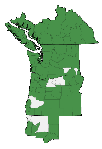 Map of where plant is found