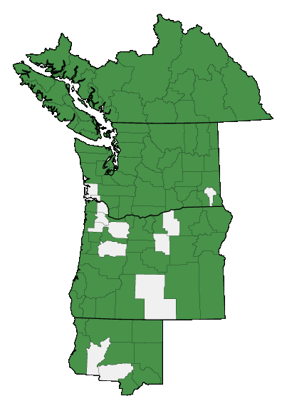 Map of where plant is found