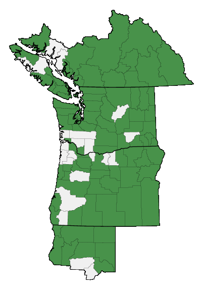 Map of where plant is found