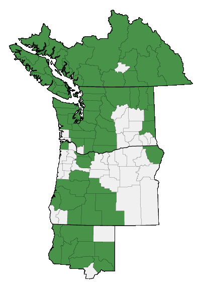 Map of where plant is found